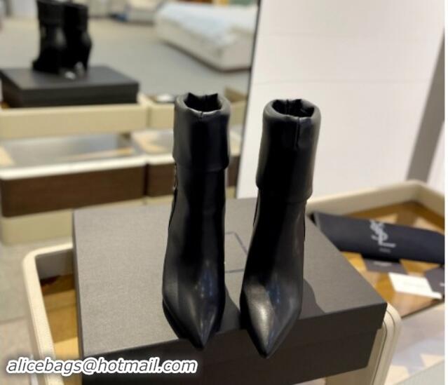 Good Product Saint Laurent Nike Ankle Boots in Leather and Monogram 8.5cm Black 010043