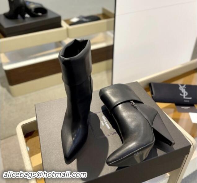 Good Product Saint Laurent Nike Ankle Boots in Leather and Monogram 8.5cm Black 010043