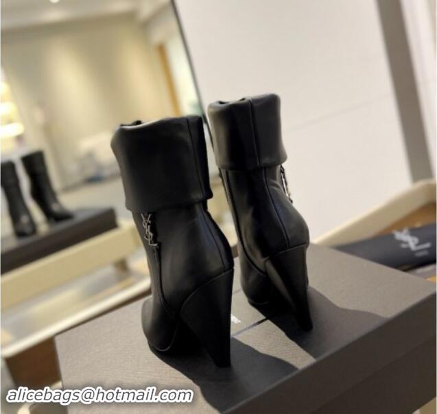 Good Product Saint Laurent Nike Ankle Boots in Leather and Monogram 8.5cm Black 010043