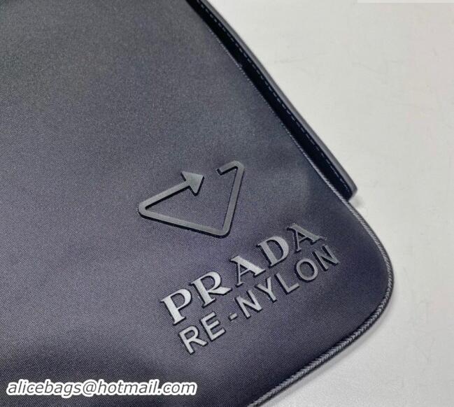 Luxury Discount Prada Mens Re-Nylon Shoulder Bag 2VH124 Black 2023