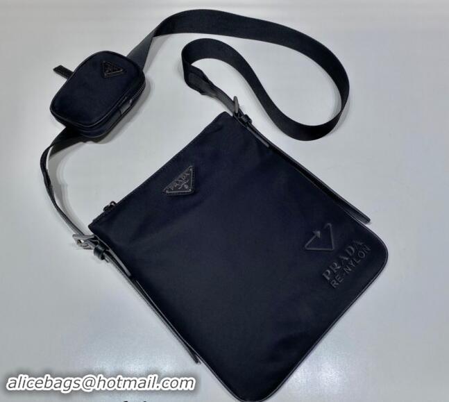 Luxury Discount Prada Mens Re-Nylon Shoulder Bag 2VH124 Black 2023