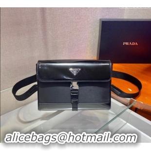 Top Quality Prada Re-Nylon and Leather Shoulder Bag 2VD044 Black 2023