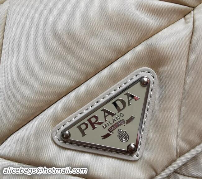 Good Taste Prada Nylon Shoulder Bag 1BD290 Beige 2023