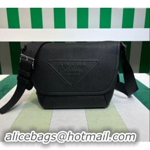 Top Quality Prada Mens Leather bag with Shoulder Strap 2VD056 Black 2023