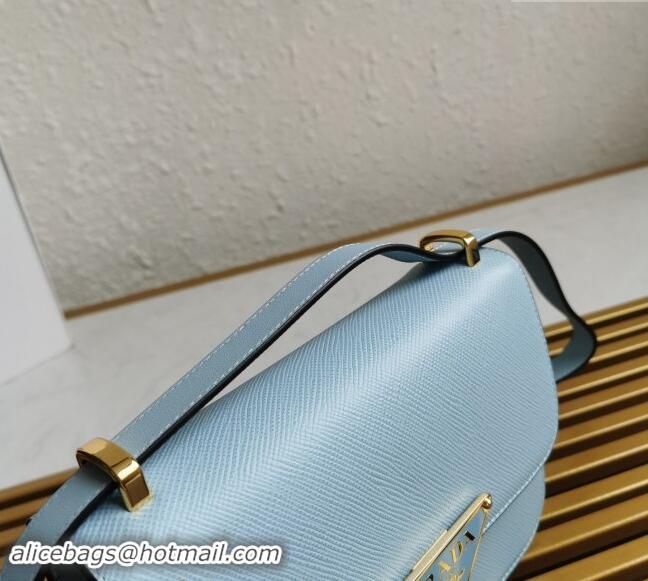 Reasonable Price Prada Embleme Saffiano Leather Shoulder Bag 1BD320 Blue 2023