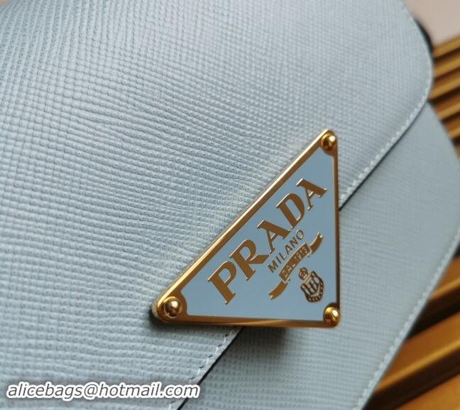 Reasonable Price Prada Embleme Saffiano Leather Shoulder Bag 1BD320 Blue 2023