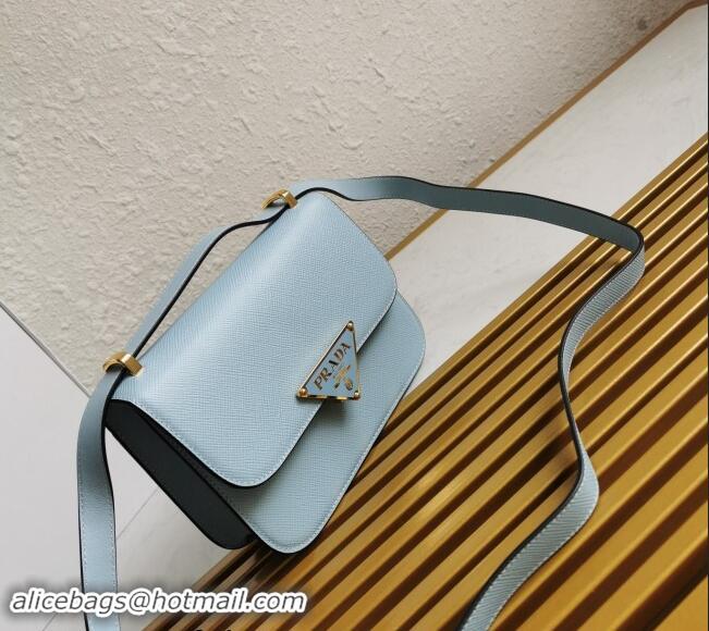 Reasonable Price Prada Embleme Saffiano Leather Shoulder Bag 1BD320 Blue 2023