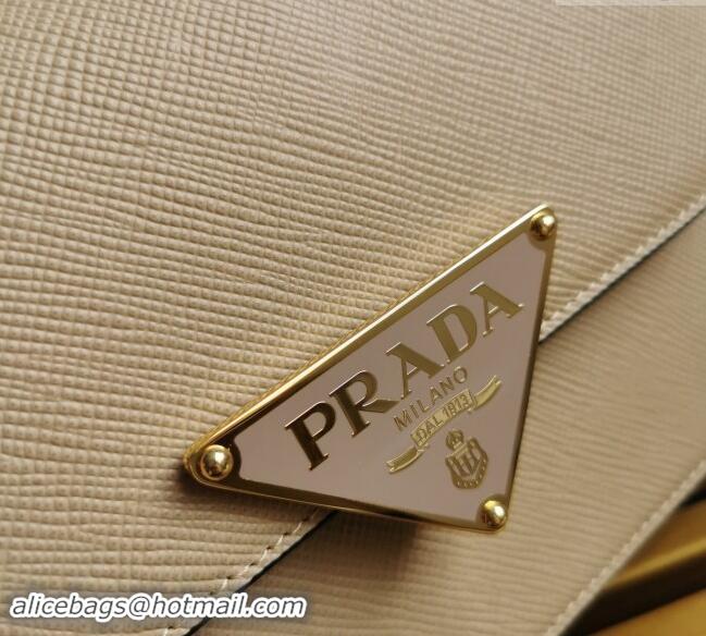 Grade Quality Prada Embleme Saffiano Leather Shoulder Bag 1BD320 Beige 2023