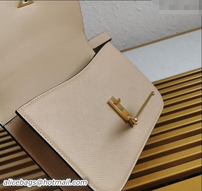 Grade Quality Prada Embleme Saffiano Leather Shoulder Bag 1BD320 Beige 2023