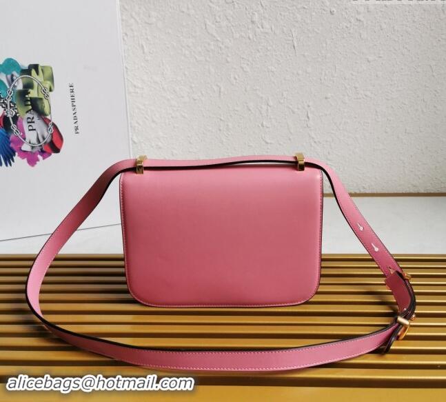 Best Price Prada Embleme Smooth Leather Shoulder Bag 1BD320 Pink 2023