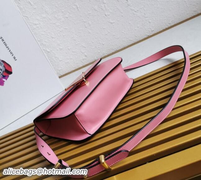 Best Price Prada Embleme Smooth Leather Shoulder Bag 1BD320 Pink 2023