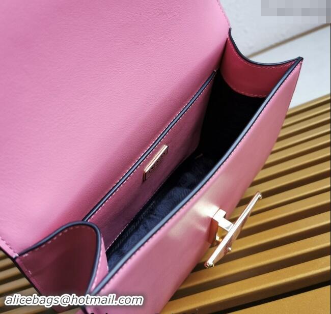 Best Price Prada Embleme Smooth Leather Shoulder Bag 1BD320 Pink 2023