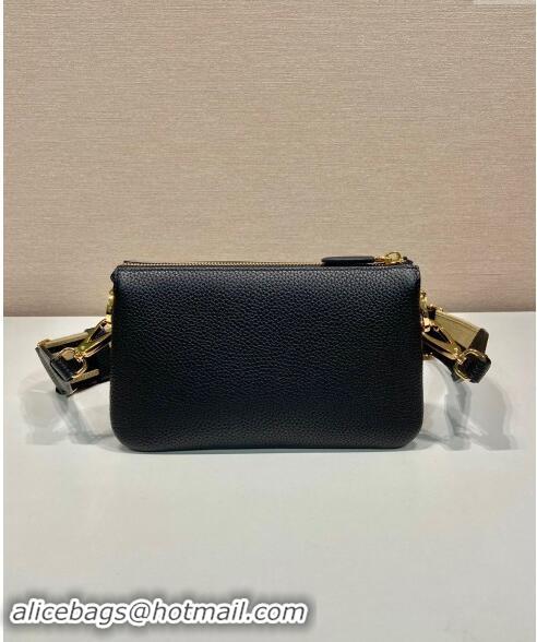 Unique Grade Prada Grained Leather Small Shoulder Bag 1BH194 Black 2023