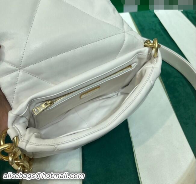 Most Popular Prada Quilted nappa leather shoulder bag 1BD315 White 2023