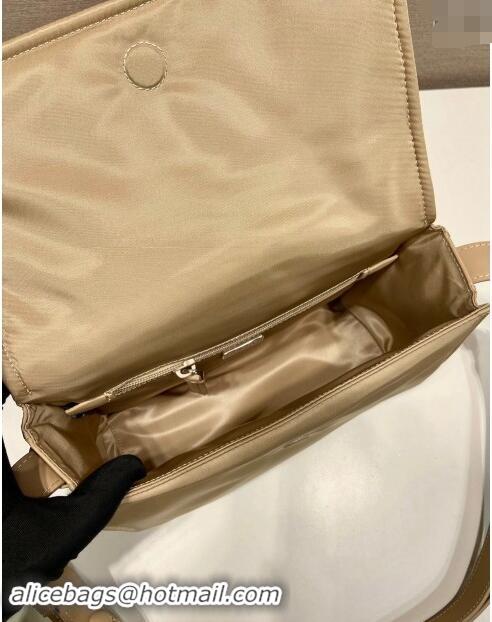 Best Product Prada Small Nylon Shoulder Bag 1BD258 Beige 2023