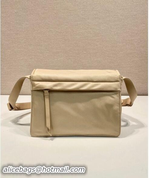 Best Product Prada Small Nylon Shoulder Bag 1BD258 Beige 2023