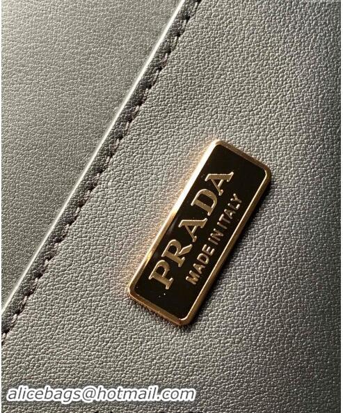 New Design Prada Embleme Leather Shoulder bag 1BD340 Black 2023