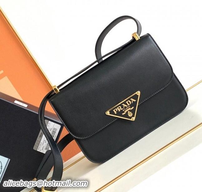 New Design Prada Embleme Leather Shoulder bag 1BD340 Black 2023