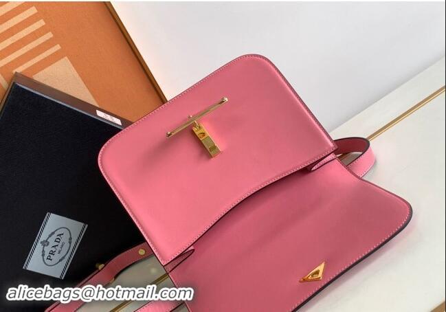 Affordable Price Prada Embleme Leather Shoulder bag 1BD340 Pink 2023