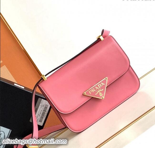 Affordable Price Prada Embleme Leather Shoulder bag 1BD340 Pink 2023