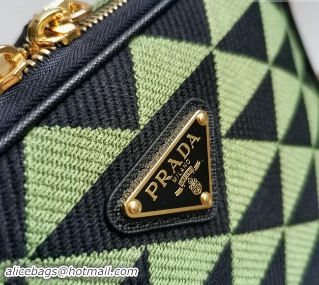 Market Sells Prada Mens Symbole Embroidered Fabric Bag 2VH069 Ivy Green/Black 2023