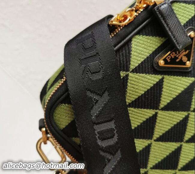 Market Sells Prada Mens Symbole Embroidered Fabric Bag 2VH069 Ivy Green/Black 2023