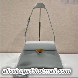 Well Crafted Prada Brushed Leather shoulder bag 1BD342 Grey 2023