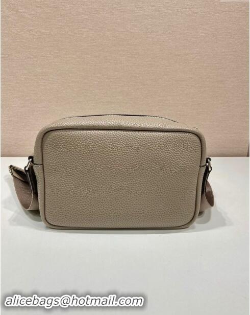 New Design Prada Leather Camera Bag with Pouch 1BH182 Beige 2023