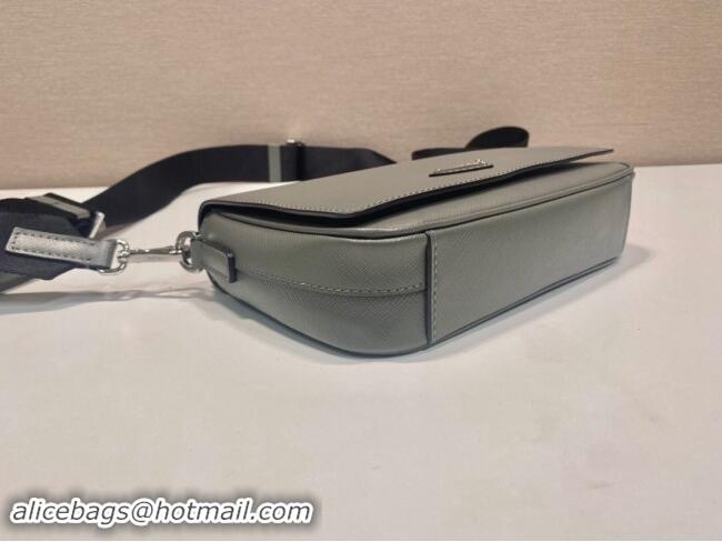 Well Crafted Prada Saffiano leather shoulder bag 2VD059 Grey 2023