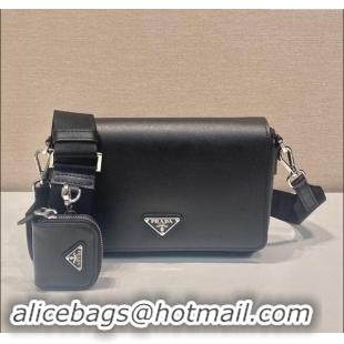 Reasonable Price Prada Saffiano leather shoulder bag 2VD059 Black 2023