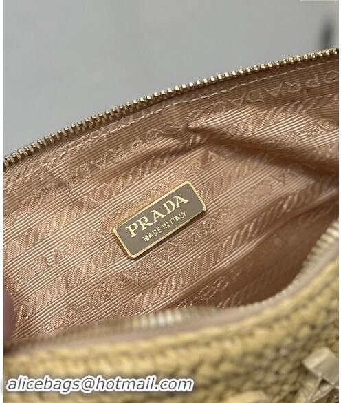 Good Looking Prada Triangle Raffia-effect mini bag 1BC543 2023