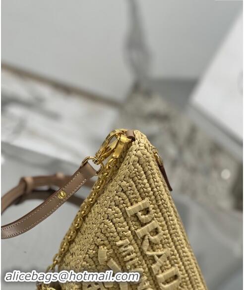 Good Looking Prada Triangle Raffia-effect mini bag 1BC543 2023