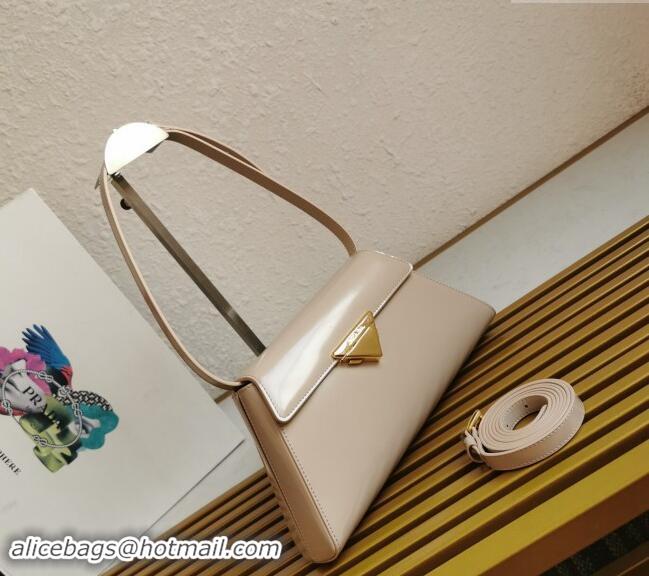 Buy Fashionable Prada Medium brushed leather handbag 1BD343 Nude 2023