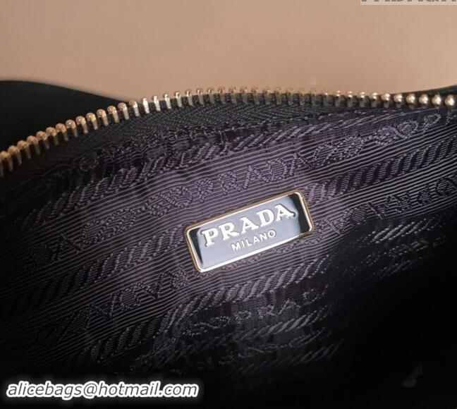 Top Quality Prada Re-Edition 2005 crinkled leather shoulder bag 1BH204 Black 2023