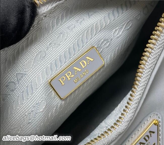 Luxury Cheap Prada Re-Edition 2005 Re-Nylon Bag 1BH204 Light Grey 2023 NEW