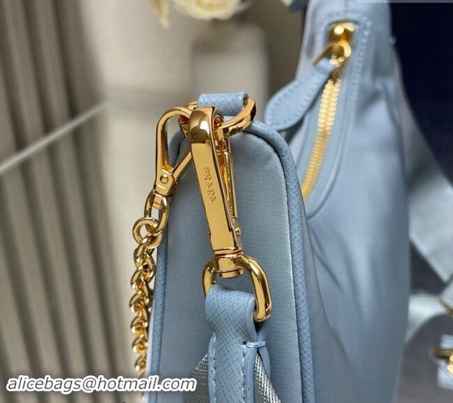 Top Design Prada Re-Edition 2005 Re-Nylon Bag 1BH204 Light Blue 2023 NEW