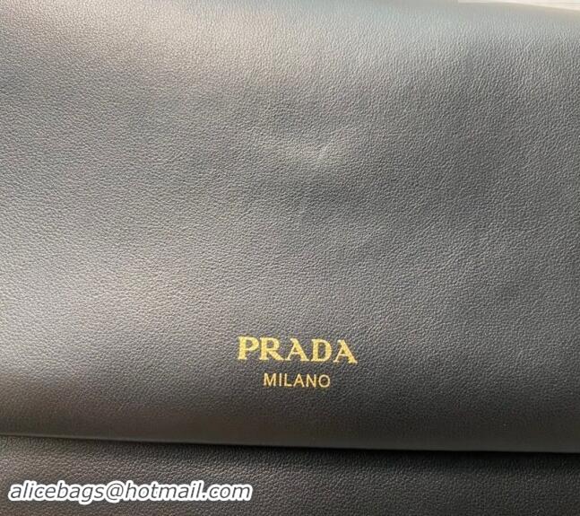 Market Sells Prada Large Leather Chain Handbag 1BD368 Black 2023