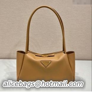 Famous Brand Prada Leather Handbag 1BA444 Brown 2023