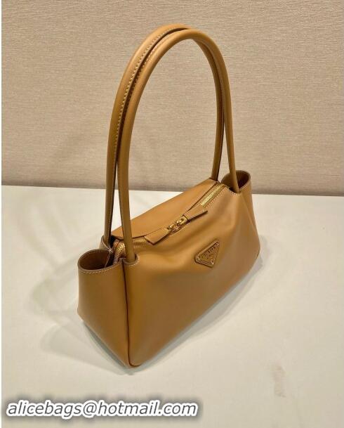 Famous Brand Prada Leather Handbag 1BA444 Brown 2023