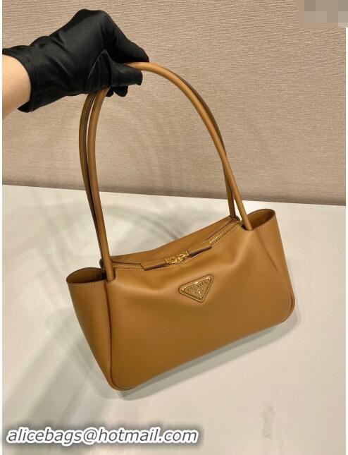 Famous Brand Prada Leather Handbag 1BA444 Brown 2023