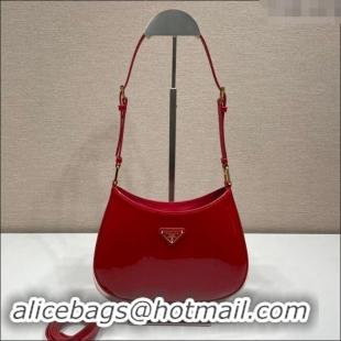 Grade Inexpensive Prada Cleo patent leather bag 1BC169 Red 2023 