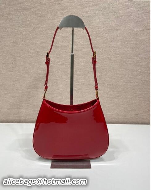 Grade Inexpensive Prada Cleo patent leather bag 1BC169 Red 2023 