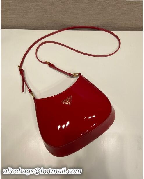 Grade Inexpensive Prada Cleo patent leather bag 1BC169 Red 2023 