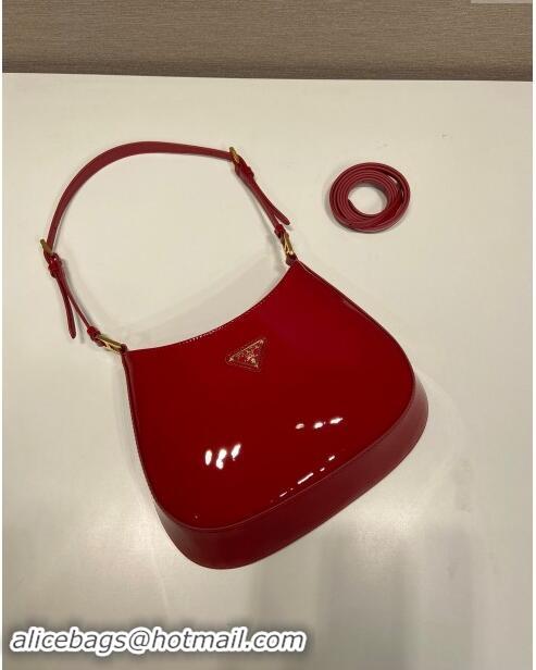 Grade Inexpensive Prada Cleo patent leather bag 1BC169 Red 2023 