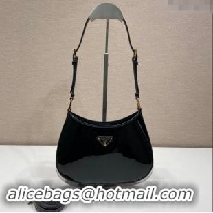 Luxurious Prada Cleo patent leather bag 1BC169 Black 2023