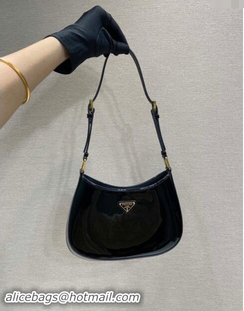 Luxurious Prada Cleo patent leather bag 1BC169 Black 2023