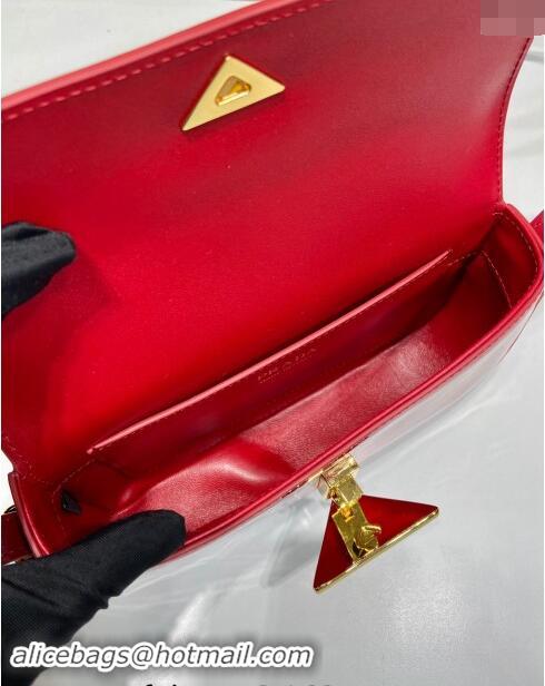 Luxury Grade Prada Patent Leather shoulder bag 1BD339 Red 2024