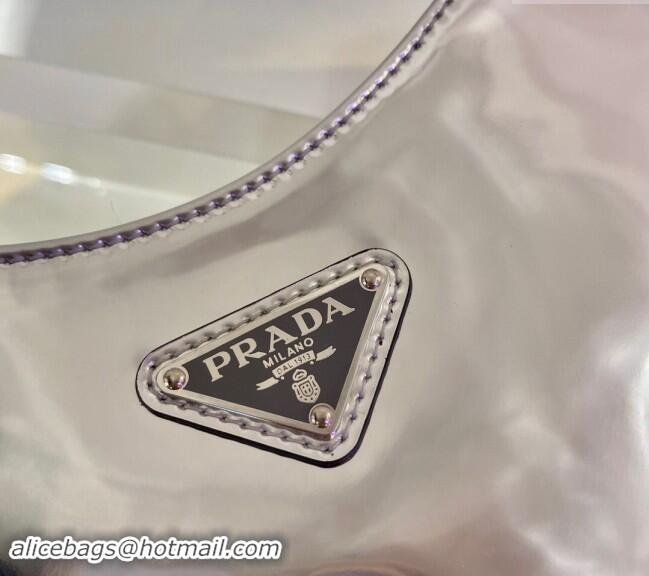 Top Design Prada Cleo Brushed Leather Shoulder Bag 1BC156 Silver 2024