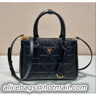 Well Crafted Prada Small Galleria Quilted Saffiano Leather Bag 1BA896 Black 2023