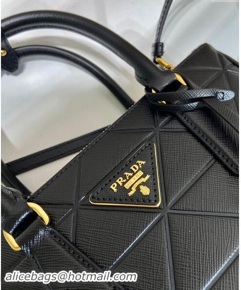 Well Crafted Prada Small Galleria Quilted Saffiano Leather Bag 1BA896 Black 2023